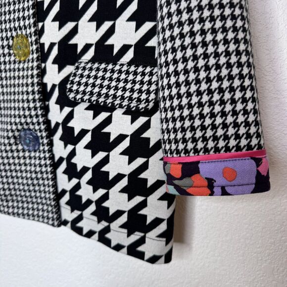 NEW Finding Foxtale Girls Be Bold Blazer Size 5 Houndstooth Black Colorful $74 - Picture 5 of 10